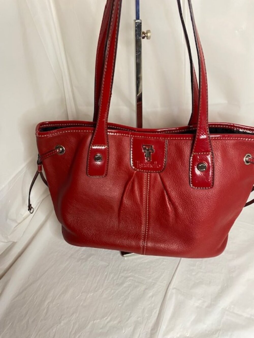 Tignanello Red Pebbled Leather Shoulder /Tote bag